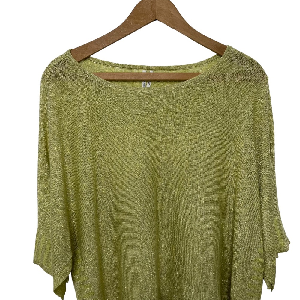 Anthropologie Alicia Shimmer Knit Pullover in Chartreuse - Picture 5 of 11